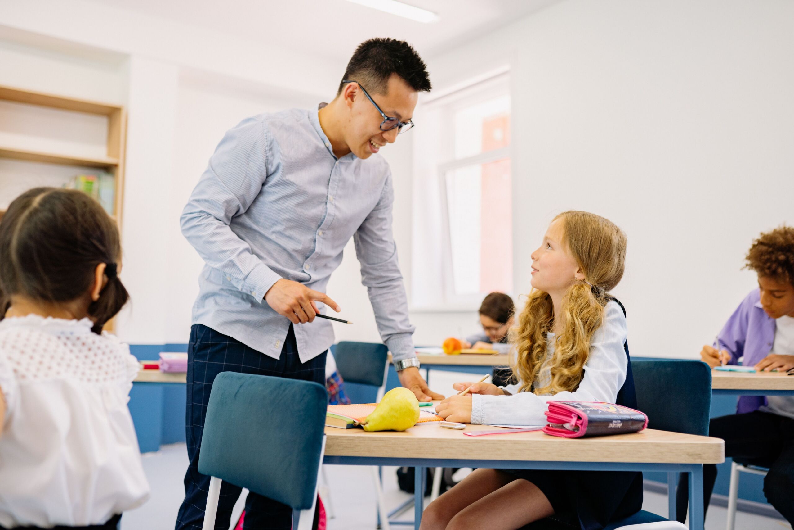 An education advisor speaking with a prospective student